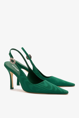 Slingback Carine Seda Verde
