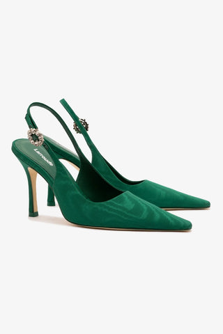 Slingback Carine Cetim Verde