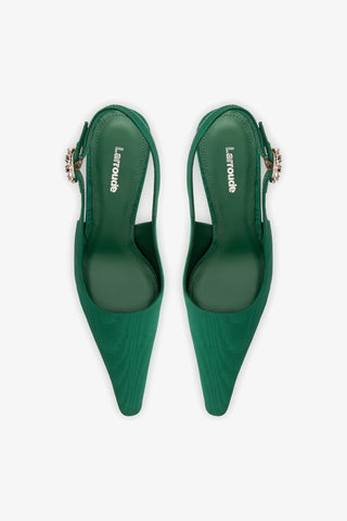 Slingback Carine Seda Verde