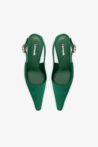 Slingback Carine Cetim Verde