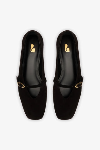 Sapatilha Misty Camurça Preto Womens - Shoes - Flats Larroudé