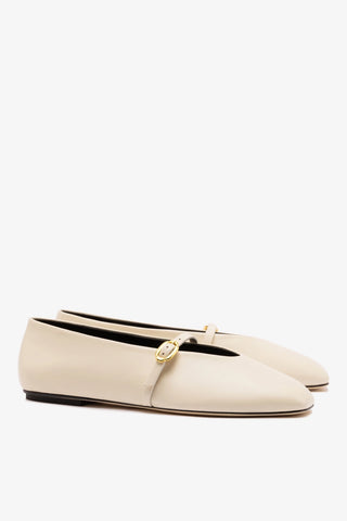 Sapatilha Misty Couro Off White Womens - Shoes - Flats Larroudé
