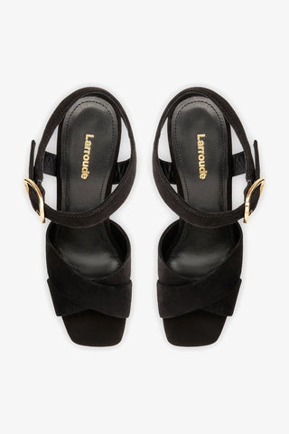 Sandália Plataforma Cher Camurça Preto