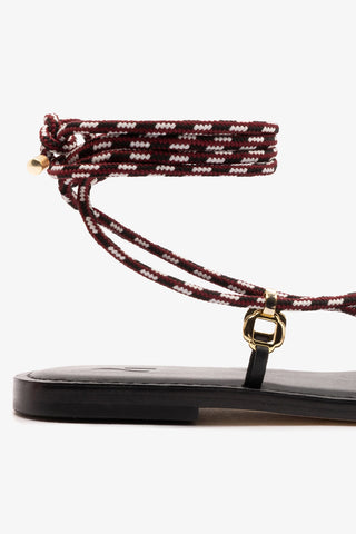 Sandália Flat Antibes Couro Preto