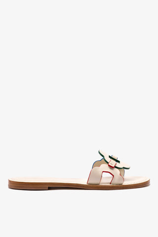 Flat Margherita Couro Off White