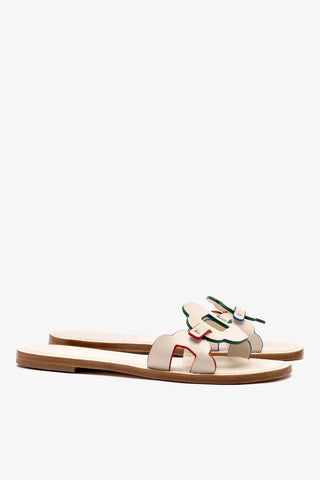 Flat Margherita Couro Off White