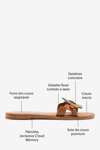 Flat Margherita Couro Caramelo Womens - Shoes - Flats Larroudé