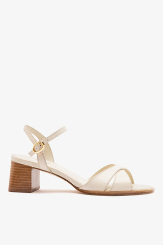 Sandália Roma Couro Off White Womens - Shoes - Sandals Larroudé