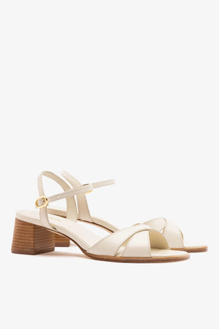 Sandália Roma Couro Off White Womens - Shoes - Sandals Larroudé