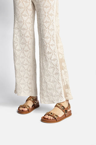 Sandália Milan Sport Couro Caramelo