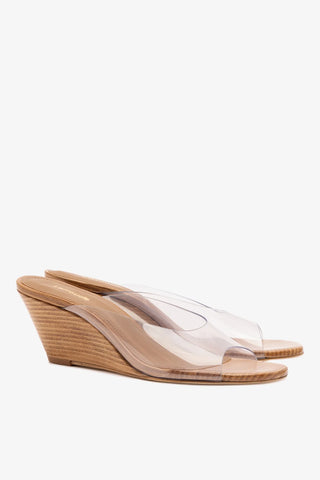 Mule Anabela Vivi Vinil Transparente Womens - Shoes - Mules Larroudé