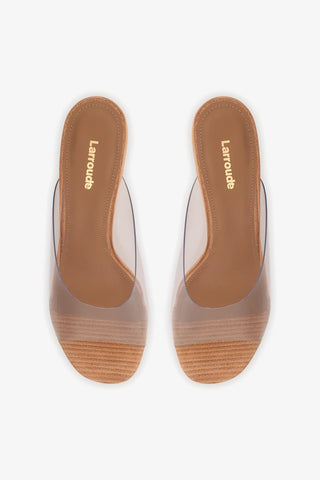 Mule Anabela Vivi Vinil Transparente Womens - Shoes - Mules Larroudé