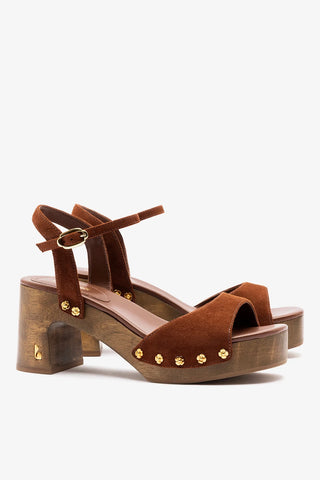 Sandália Willow Camurça Marrom Womens - Shoes - Sandals Larroudé