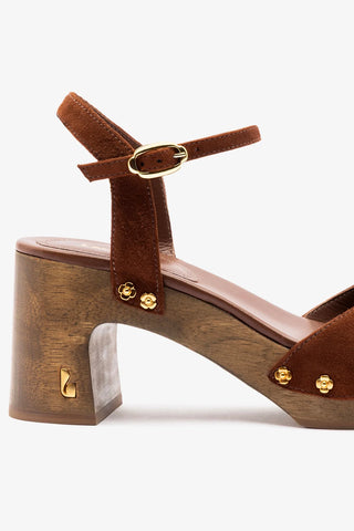 Sandália Willow Camurça Marrom Womens - Shoes - Sandals Larroudé