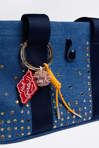 Bolsa Tote Bag Americana Jeans Azul Bag Larroudé