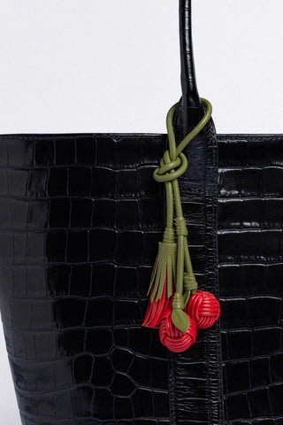 Bolsa Tote Bag City Couro Croco Preto Bag Larroudé