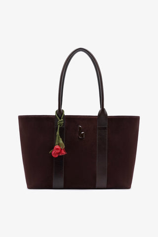 Bolsa Tote Bag City Camurça Marrom Bag Larroudé