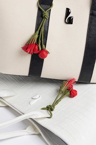 Bolsa Tote Bag City Couro Croco Branco Bag Larroudé