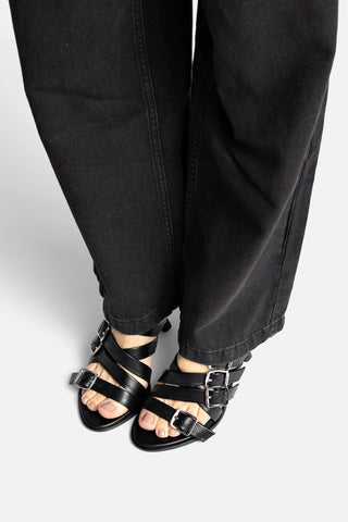 Mule Patti Couro Preto