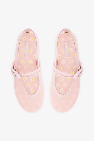 Sapatilha Verona Mesh Tela e Couro Rosa Womens - Shoes - Flats Larroudé