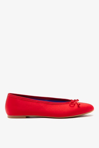 Sapatilha Pavlova Cetim Vermelho Ballet Larroudé
