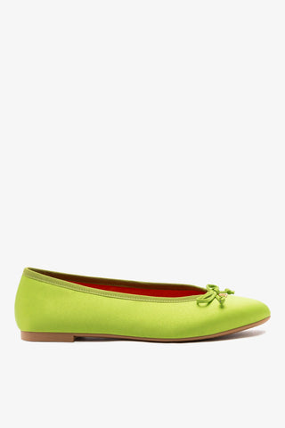 Sapatilha Pavlova Cetim Verde Ballet Larroudé