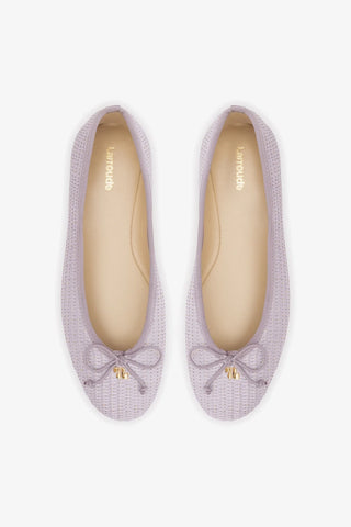Sapatilha Pavlova Ráfia Lilás Ballerina Larroudé
