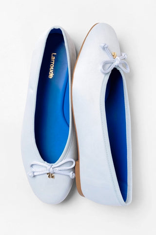 Sapatilha Pavlova Cetim Azul Ballet Larroudé
