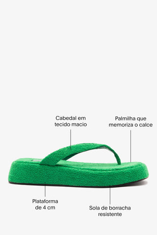 Sandália Roxy Verde Sandal Larroudé