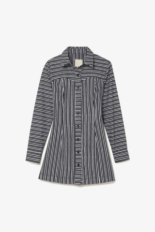 Vestido Bustiê Annie Algodão Listrado Preto e Branco Womens - Shoes - Clothings Larroudé x Jonathan Cohen