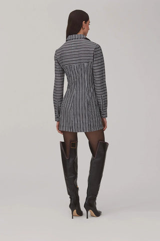 Vestido Bustiê Annie Algodão Listrado Preto e Branco Womens - Shoes - Clothings Larroudé x Jonathan Cohen