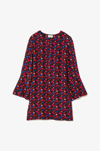 Vestido Túnica Dede Seda Floral Preto Womens - Shoes - Clothings Larroudé x Jonathan Cohen