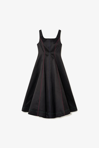 Vestido Sophia Cetim Preto Womens - Shoes - Clothings Larroudé x Jonathan Cohen