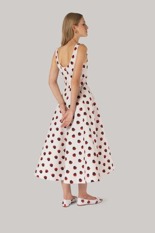 Vestido Sophia Algodão Floral Branco Clothing Larroudé x Jonathan Cohen