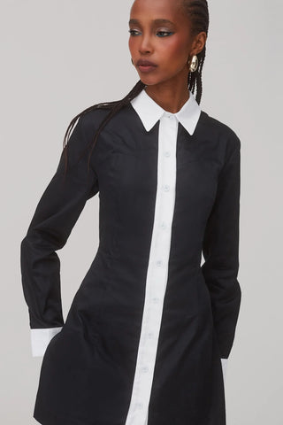 Vestido Bustiê Annie Algodão Preto e Branco Womens - Shoes - Clothings Larroudé x Jonathan Cohen