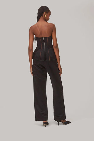 Blusa Bustiê Claire Cetim Preto Womens - Shoes - Clothings Larroudé x Jonathan Cohen