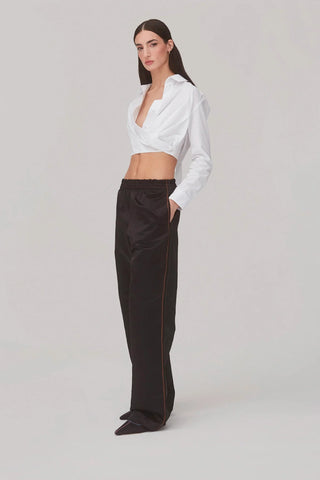 Blusa Amarração Rose Algodão Branco Womens - Shoes - Clothings Larroudé x Jonathan Cohen