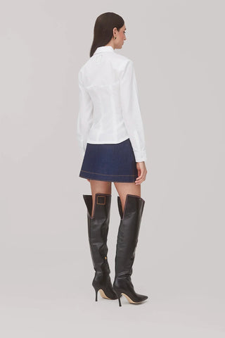 Camisa Bustiê Eva Algodão Branco Womens - Shoes - Clothings Larroudé x Jonathan Cohen