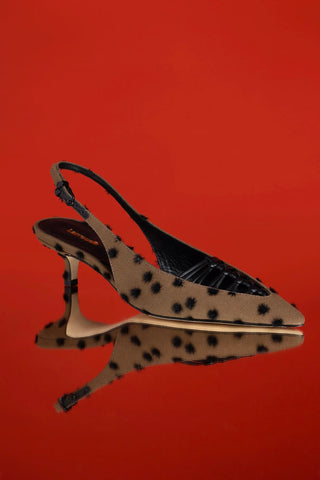 Slingback Nara Poá Marrom Pump Larroudé