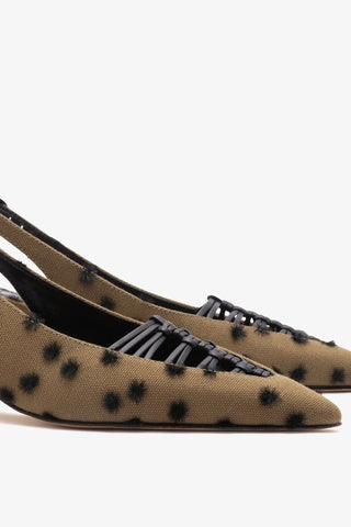 Slingback Nara Poá Marrom Pump Larroudé