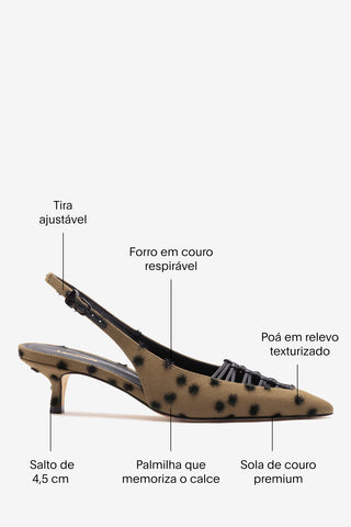 Slingback Nara Poá Marrom Pump Larroudé
