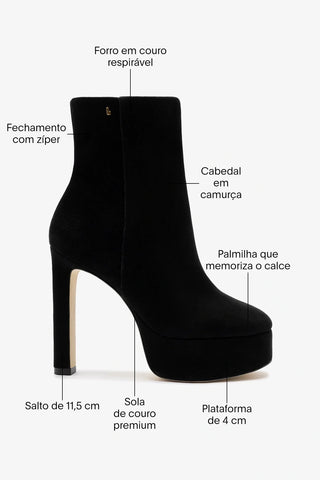 Bota Plataforma Romy CamurÃ§a Preto ABC