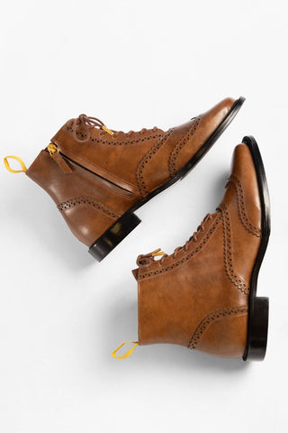 Bota Freddie Couro Marrom