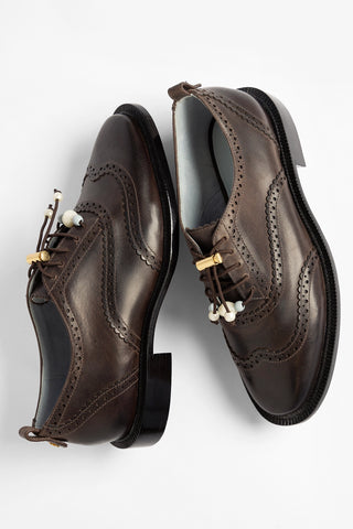 Mocassim Ginny Couro Marrom Loafer Larroudé