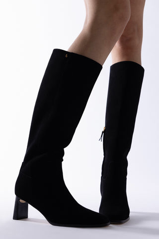 Bota Alexis Camurça Preto Boot Larroudé