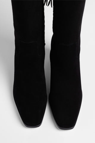 Bota Alexis Camurça Preto Boot Larroudé