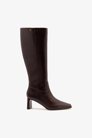 Bota Alexis Couro Marrom Boot Larroudé