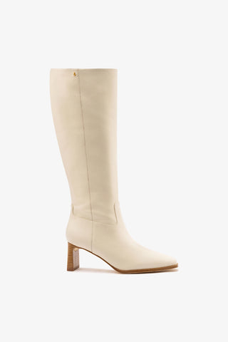 Bota Alexis Couro Off White Boot Larroudé