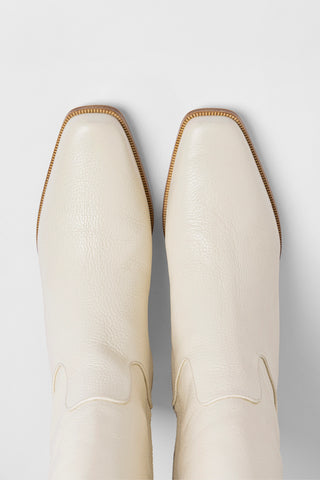 Bota Alexis Couro Off White Boot Larroudé