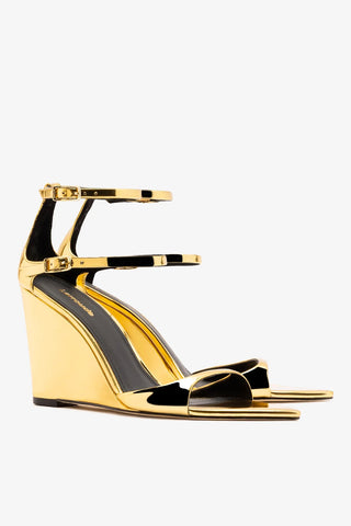 Sandália Luma Espelhado Dourado Sandal Larroudé